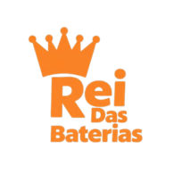 Logomarca oficial do Rei das Baterias, referência em venda, entrega e instalação de baterias Express em Cuiabá.